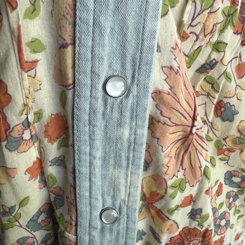 Free People Kelso Maxi Dress Small Cotton Lined Pockets Floral Boho Festival - Picture 5 of 12